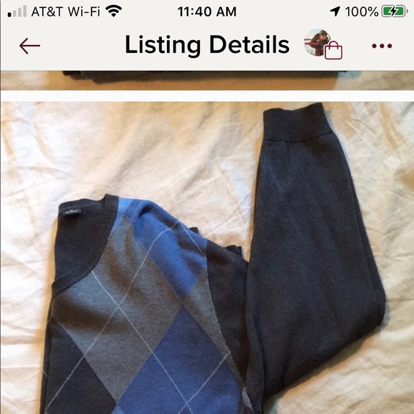 Blue Academic Argyle Sweater - Picture 5 of 5